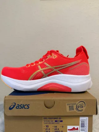 Asics Gel Kayano 32 Talla 44 Rojo/Dorado