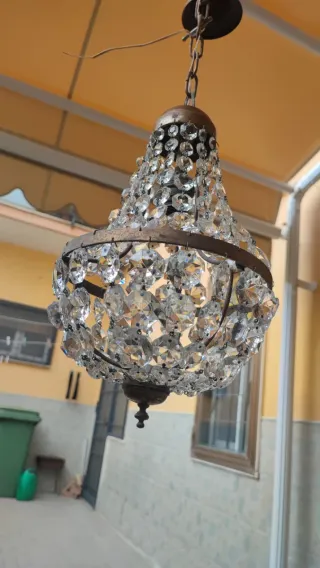 Lampadario stile impero cristalli