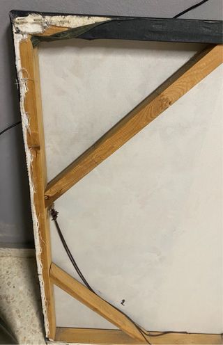 Cuadro Lienzo Flores Beige , Marrón y rojo