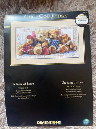 Kit Punto Cruz A Row of Love Dimensions