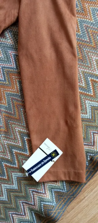 Vestido marrón ante manga larga