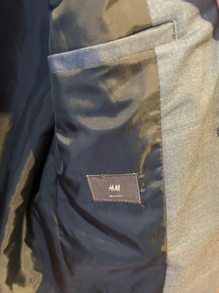 Completo Uomo H&M Grigio Blu Taglia 46