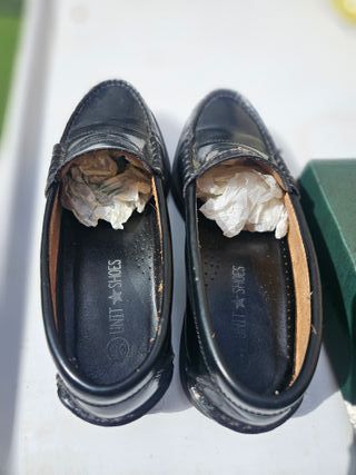Mocasines de piel UNIT SHOES negros