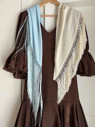 Traje de flamenca marrón talla 40/42