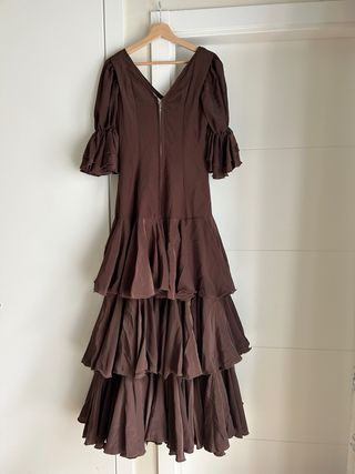 Traje de flamenca marrón talla 40/42