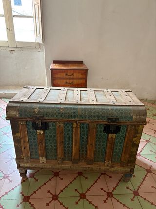 Cofre antiguo para restaurar Siglo XIX