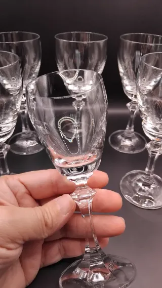 🇩🇪 Copas vino dulce de cristal de Bohemia 6