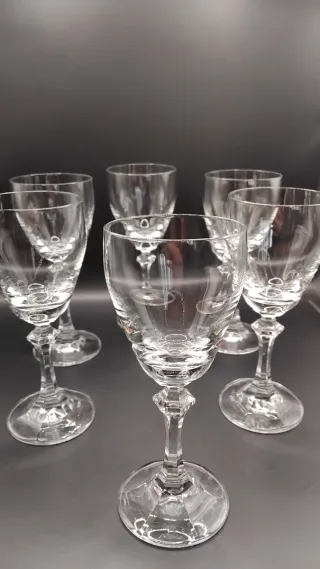 🇩🇪 Copas vino dulce de cristal de Bohemia 6