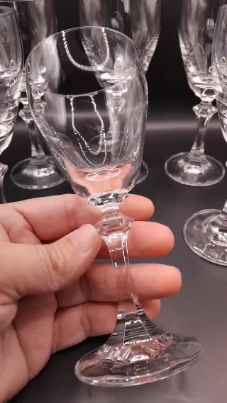 🇩🇪 Copas vino dulce de cristal de Bohemia 6