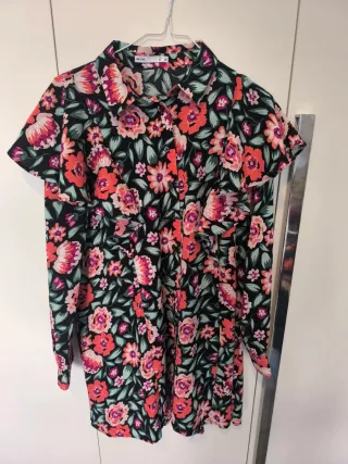 Vestido camisero estampado