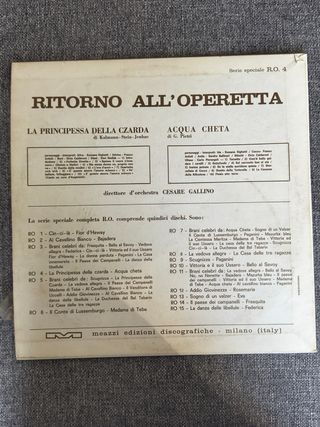 Disco Vinile - La principessa della czarda