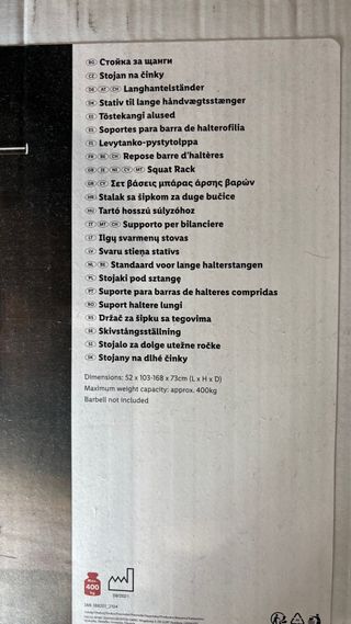 Rack de pesas para barra y discos