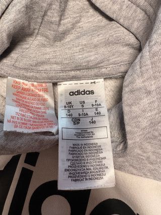2 Felpe Adidas Bambino 9/10 Anni Grigio