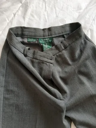 Pantalón Ralph Lauren Gris Talla Alta