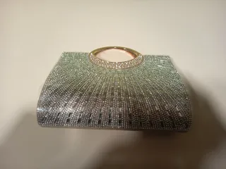 Bolso de mano fantasía dorado y plateado