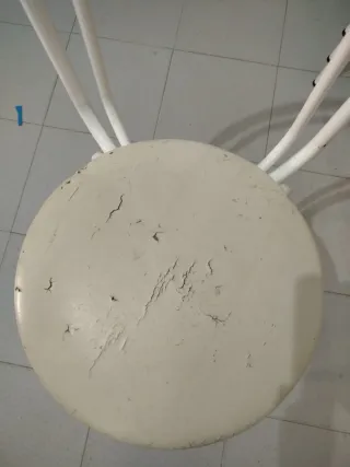 4 Sillas Metálicas Blancas