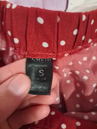 Falda Shein lunares roja Talla S