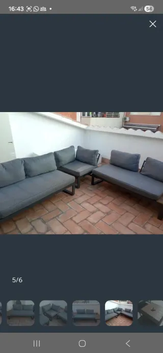 Conjunto Sofás Jardín con Mesa Auxiliar