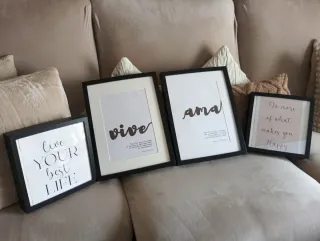 Pack Marcos Madera Decorativos Con Láminas