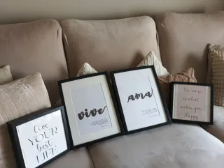 Pack Marcos Madera Decorativos Con Láminas