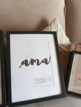 Pack Marcos Madera Decorativos Con Láminas