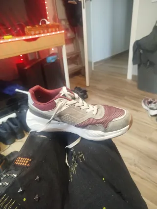 Zapatillas Paredes Talla 42 Gris/Rojo