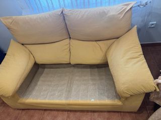 Sofás amarillo de tela (2 unidades)