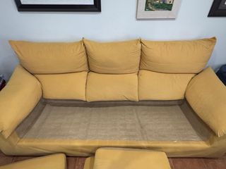 Sofás amarillo de tela (2 unidades)