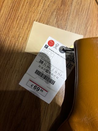 Botines de piel Zara