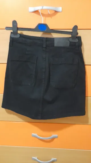 Falda vaquera negra mujer