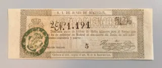 Décimo Lotería Nacional 1859