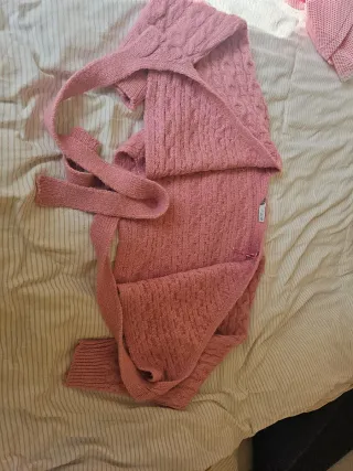 Jersey Zara corto punto rosa chicle