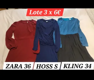 Lote di vestiti 3 x 6 euro Zara, Kling e Hoss