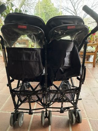 Carrito Gemelar Maclaren twin techno Negro