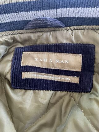 Cazadora Zara Man Pana Azul Marino