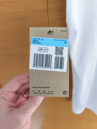 Camiseta Nike Blanca Talla M Nueva