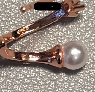Pendientes Oro Rosa y Plata con Perlas