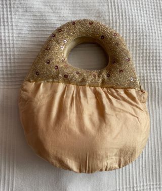 Bolso de fiesta seda salvaje con abalorios