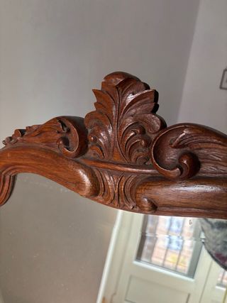 Espejo antiguo madera tallada