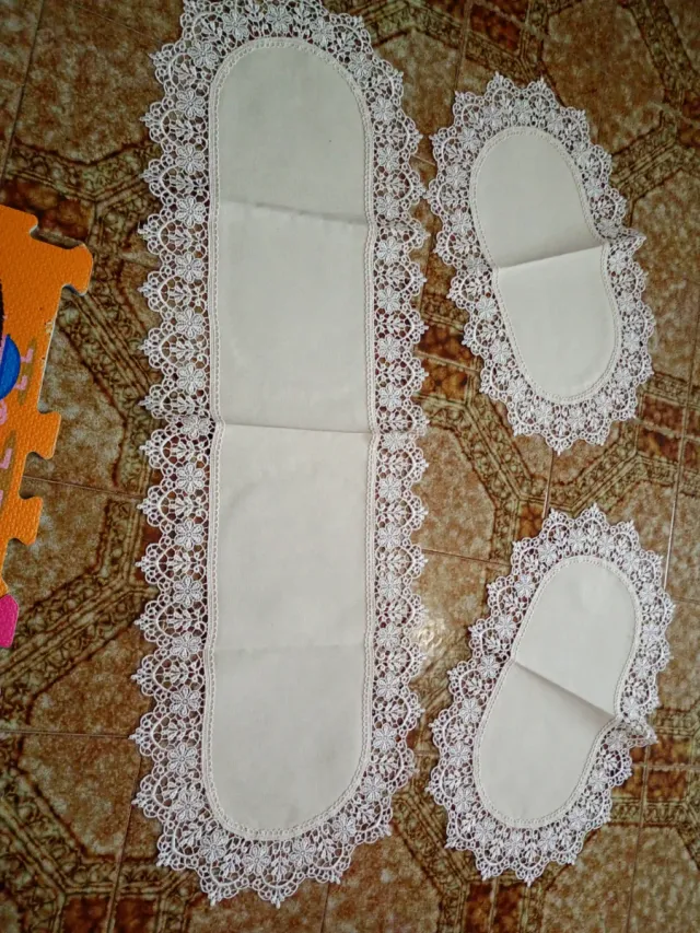 Juego de tapetes decorativos de tela