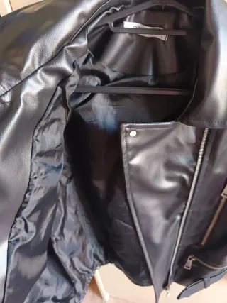 Cazadora Biker Negra Mujer