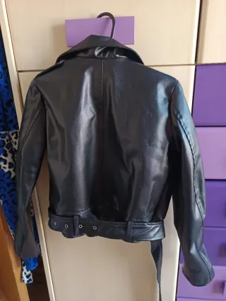 Cazadora Biker Negra Mujer