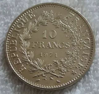 Francia 10 Franchi 1971 Argento AU/UNC