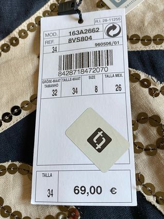 Vestido Tintoretto Lino Talla 34