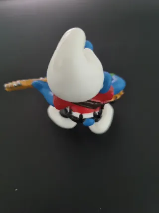 Figura Pitufo Guitarrista PVC.  Schleich 1998