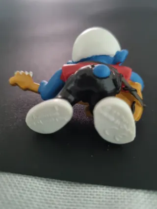 Figura Pitufo Guitarrista PVC.  Schleich 1998