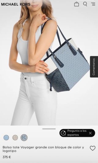 Bolso Tote Michael Kors Grande Rosa/Beige Nuevo