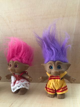 4 Bambole Troll Vintage Anni 80 e 90