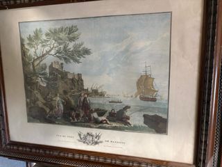 Grabado inglés Vue du Port de Toulon