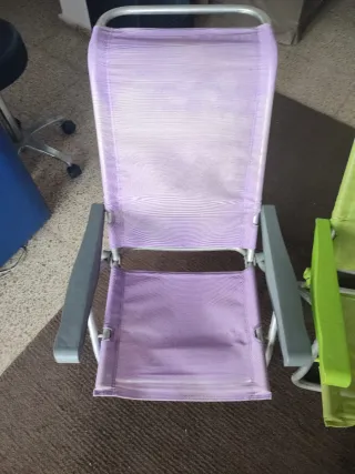 2 Sillas Playa Camping Plegables Marca Carrefour